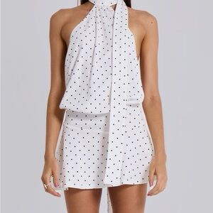 Jaded London Enya Backless Mini Dress in Polkadot NWT Size 2